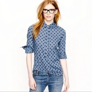 J. Crew Polka Dot Button Up
